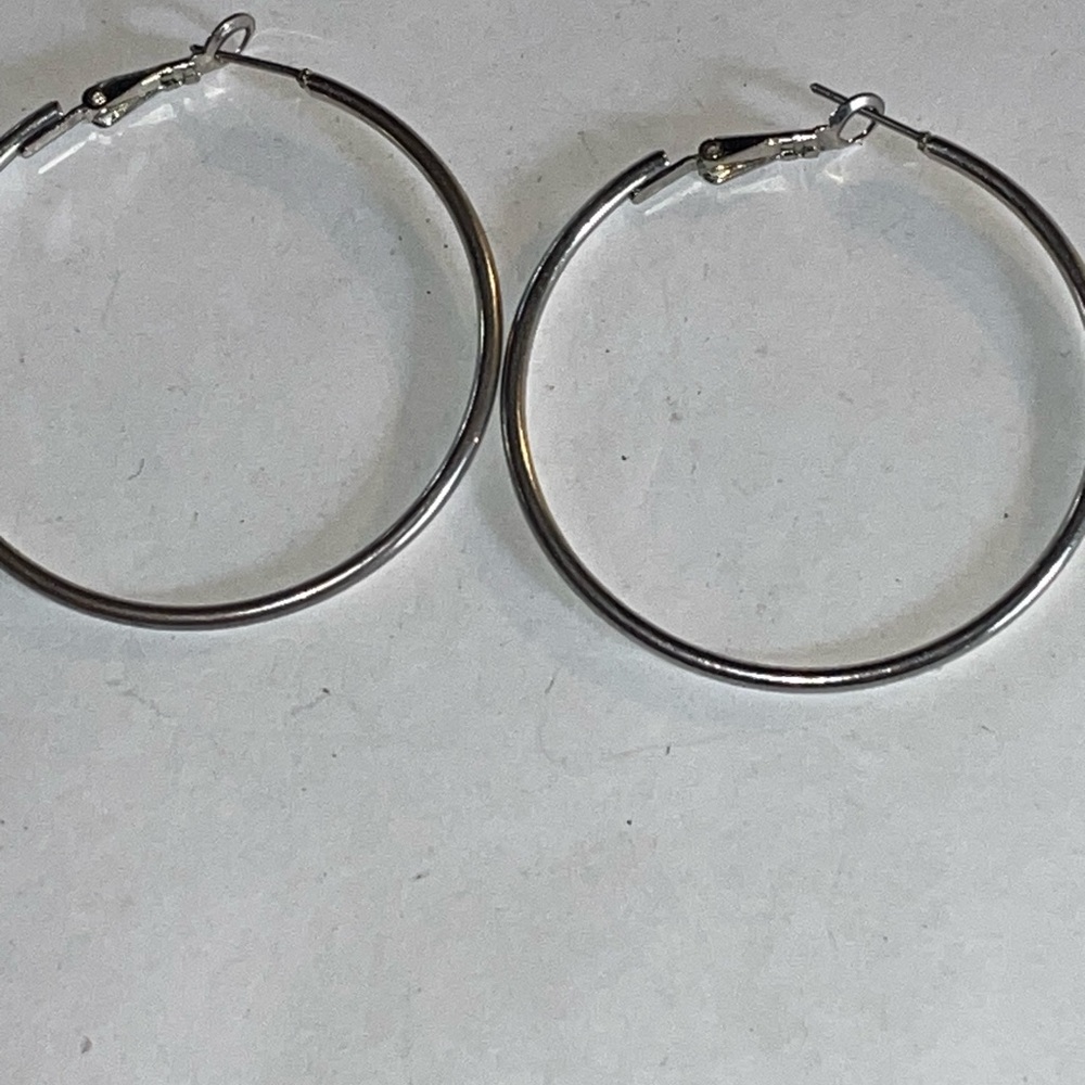 Classic Silver Hoop Earrings - Women Jewelry